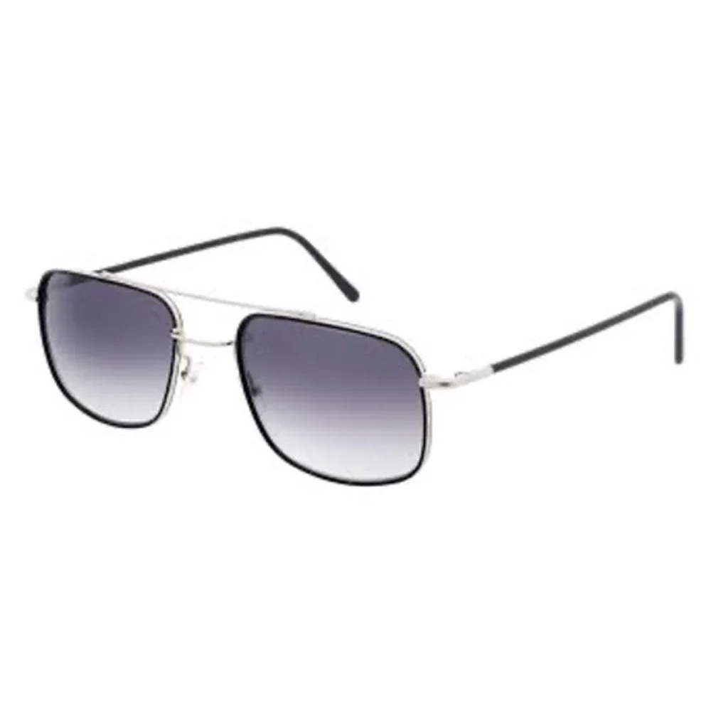 Andy Wolf AMON H. col.a 57/20 Silver Black Square Aviator Sunglasses New